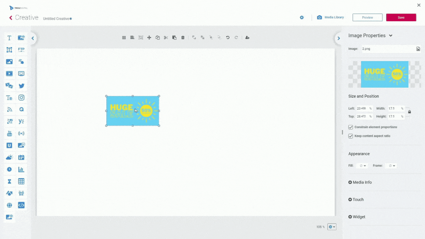 How To Use Drag and Drop Digital Signage Widgets TrouDigital