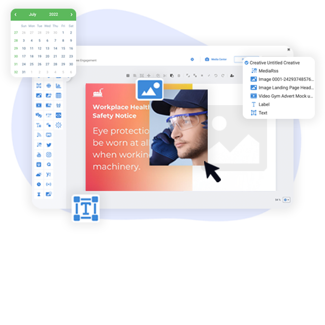 Unrestricted drag-and-drop layout design studio