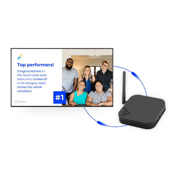 Media players updating digital signage displays