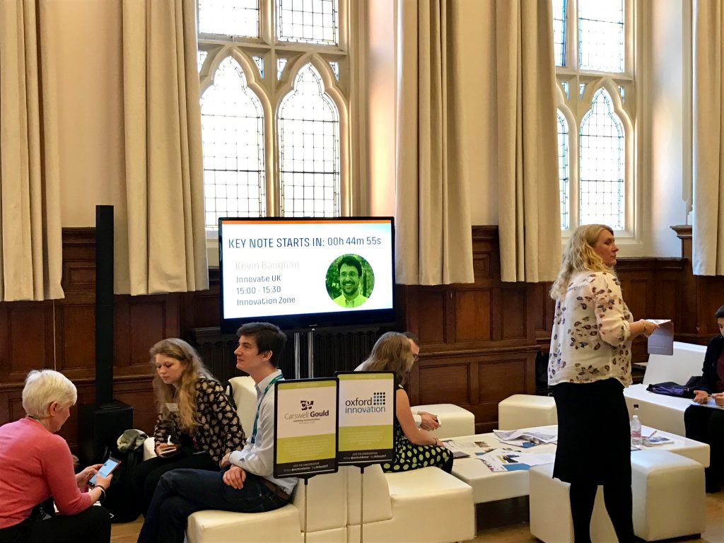 digital signage at the venturefest event at guildhall winchester