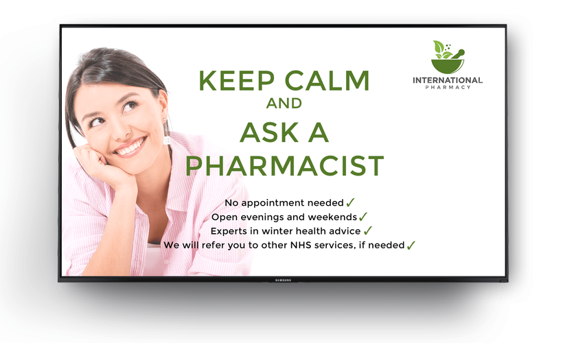 Digital Signage For Pharmacies - Becoming Healthy Living Pharmacy Accredited TrouDigital
