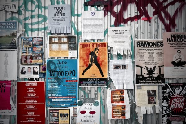 posters and traditional media