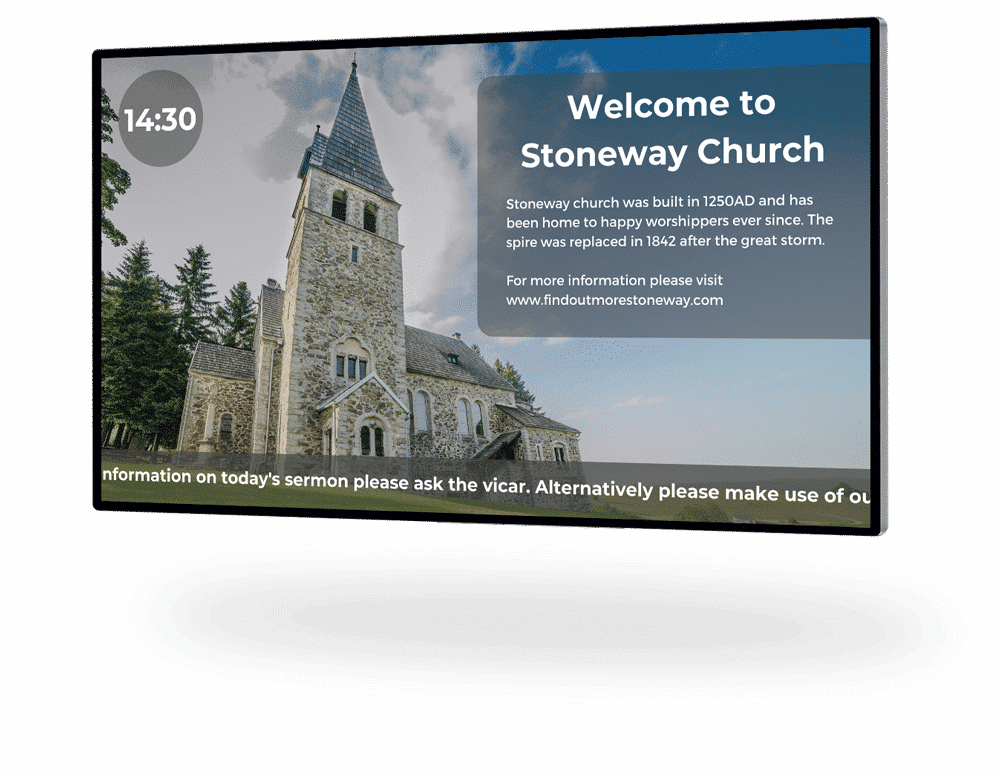 Visitor Information Screens For Churches TrouDigital