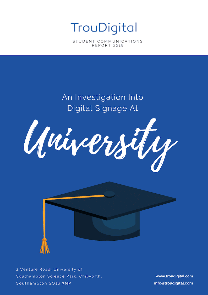 Digital Signage At University Study TrouDigital