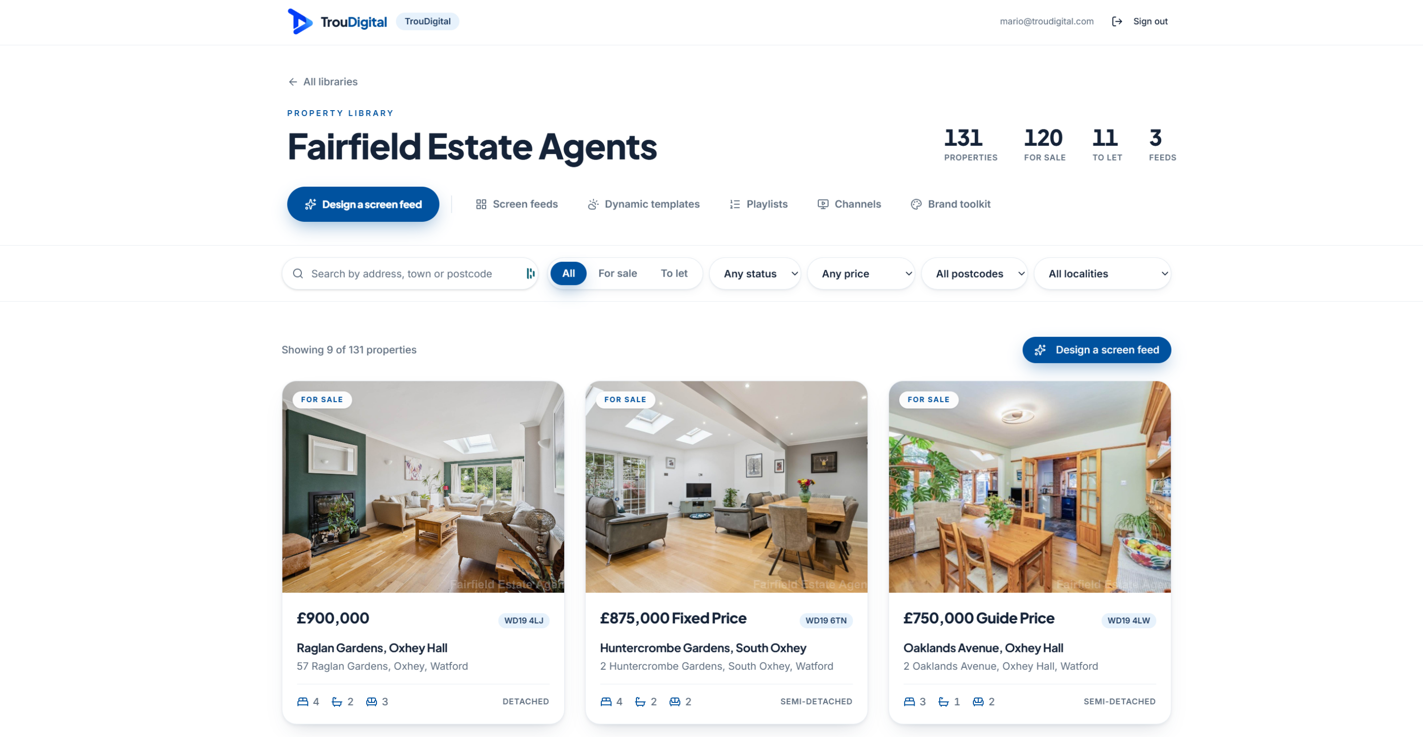 Digital Signage for Estate Agents